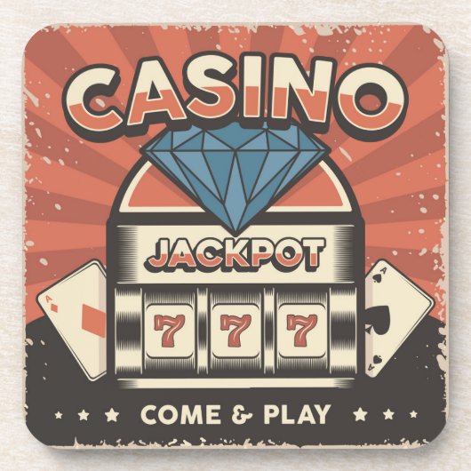 Liebe POKER Jackpot Getränkeuntersetzer (Vorderseite)