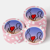 Liebe Pokerchips (Stapel)