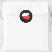 Liebe Polen Gönne dem Polen Runder Aufkleber (Tasche)