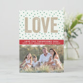 Liebe Polka Dot Feiertagskarte (Stehend Vorderseite)