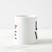 Liebe - Polnische Flagge Kaffeetasse (Mittel)