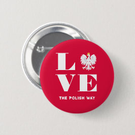 Liebe Polnischer Polnischer Weißadler Button