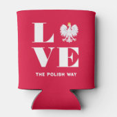 Liebe Polnischer Polnischer Weißadler Dosenkühler (Rückseite)