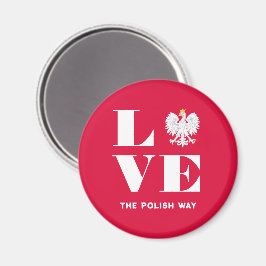 Liebe Polnischer Polnischer Weißadler Magnet