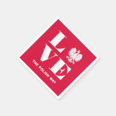Liebe Polnischer Polnischer Weißadler Serviette (Ecke)