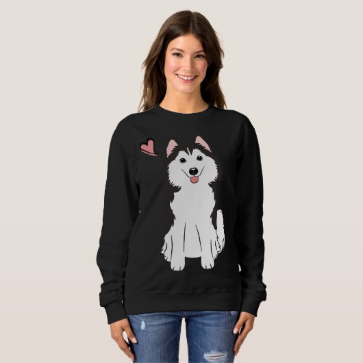 Liebe Pomsky Spitz Husky Sweatshirt (Vorne ganz)