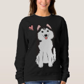Liebe Pomsky Spitz Husky Sweatshirt (Vorderseite)
