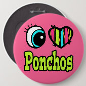 Liebe Ponchos Button (Vorne & Hinten)