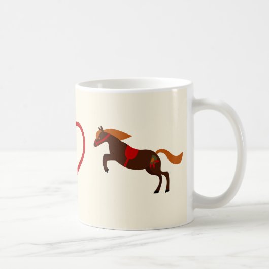 Liebe Ponies Horse Tasse (Rechts)