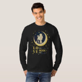 Liebe Poodle Hund zum Mond T-Shirt (Vorne ganz)