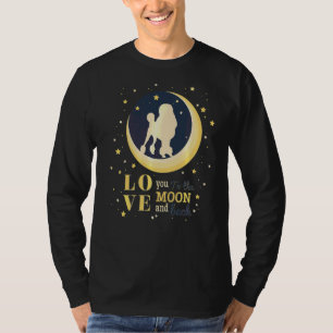 Liebe Poodle Hund zum Mond T-Shirt