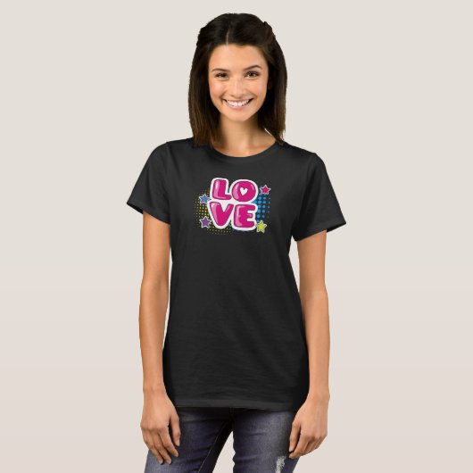 Liebe Pop Art Comic T-Shirt (Vorne ganz)