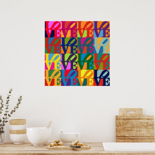 Liebe Pop Art Poster (Küche)