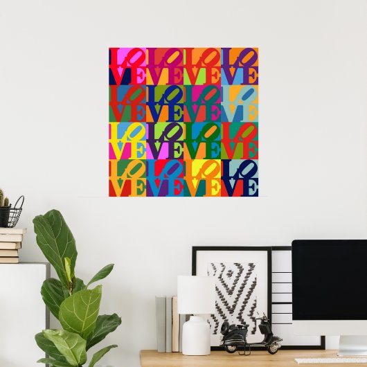 Liebe Pop Art Poster (Heimbüro)