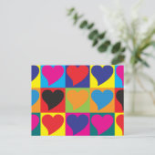 Liebe Pop Art Postkarte (Stehend Vorderseite)