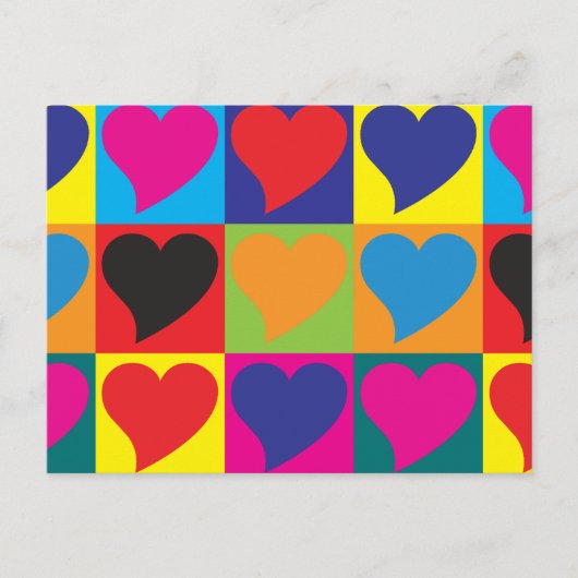 Liebe Pop Art Postkarte (Vorderseite)