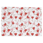 Liebe Pop Retro Valentine Große Geschenktüte (Rückseite)