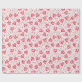 Liebe Pop Retro Valentine's Wrapping Paper Geschenkpapier (Flach)