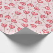 Liebe Pop Retro Valentine's Wrapping Paper Geschenkpapier (Ecke)