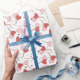 Liebe Pop Retro Valentine's Wrapping Paper Geschenkpapier