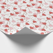 Liebe Pop Retro Valentine's Wrapping Paper Geschenkpapier (Ecke)