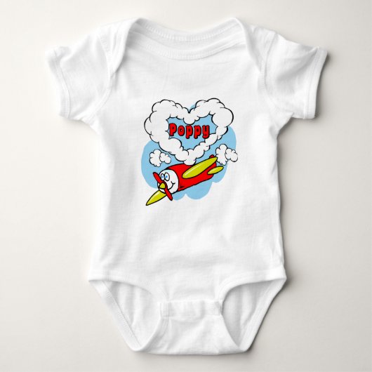 Liebe Poppy Kids Flugzeug Baby Strampler (Vorderseite)