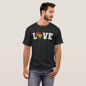 Liebe Population Kontinent Afrika Karte T-Shirt (Vorne ganz)