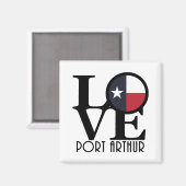 LIEBE Port Arthur Texas Magnet (Vorderseite/Rückseite)