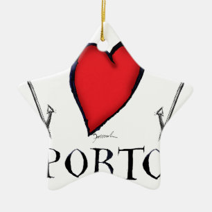 Liebe Porto Keramik Ornament
