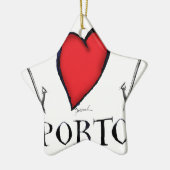 Liebe Porto Keramik Ornament (Links)