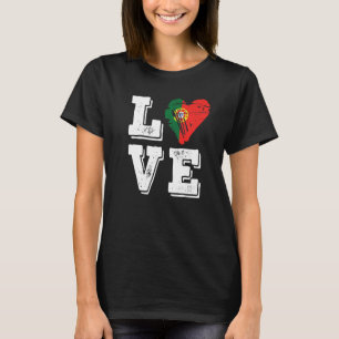 Liebe Portugal Flaggenstolz Portugal T-Shirt