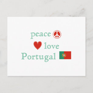 Liebe Portugal Herz und portugiesische Flagge Postkarte