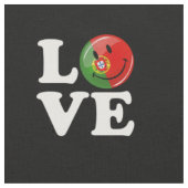 Liebe Portugal: Lächelnde Flagge Stoff (Nahaufnahme)