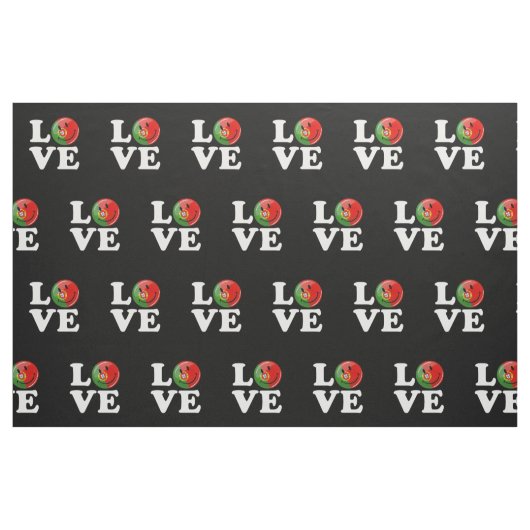 Liebe Portugal: Lächelnde Flagge Stoff (Fat Quarter (45,7 x 55,9 cm))