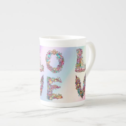 LIEBE PORZELLANTASSE (Vorderseite Rechts)