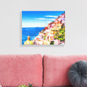 Liebe Positano Italien Wrapped Canvas Leinwanddruck (Insitu (Wohnzimmer))