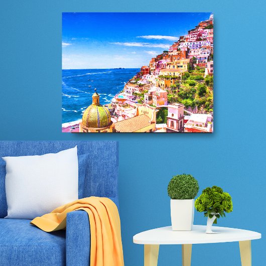 Liebe Positano Italien Wrapped Canvas Leinwanddruck