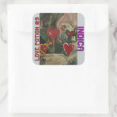 LIEBE POSITION Nr. 9 INDICA Quadratischer Aufkleber (Tasche)