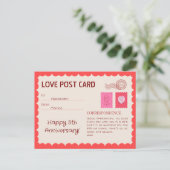 Liebe Post Card Jubiläumsmail Postkarte (Stehend Vorderseite)