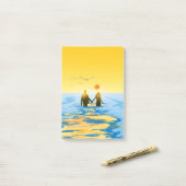 Liebe Post-it Klebezettel (Auf Schreibtisch)