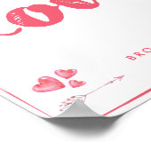 Liebe Poster mit Herz Personalisiert Matte 8x10 (Ecke)