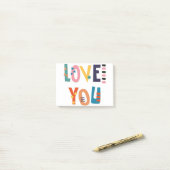 Liebe Postit-Notizen Post-it Klebezettel (Auf Schreibtisch)