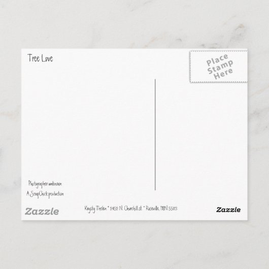 Liebe Postkarte (Rückseite)