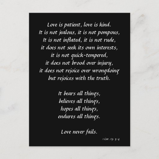 Liebe Postkarte (Vorderseite)