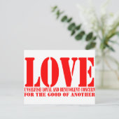 Liebe Postkarte (Stehend Vorderseite)