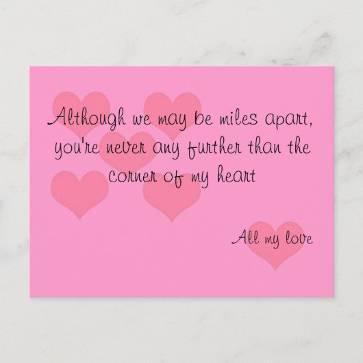 Liebe Postkarte (Vorderseite)