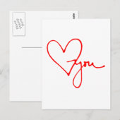 Liebe Postkarte (Vorne/Hinten)