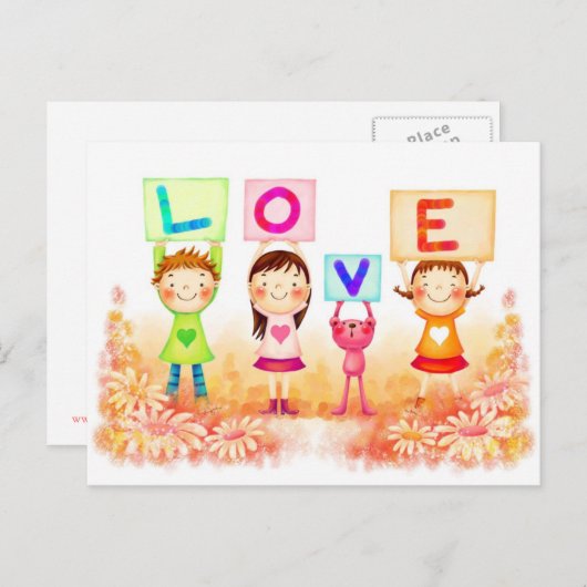 LIEBE POSTKARTE (Vorne/Hinten)