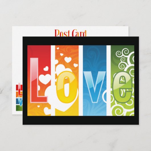 Liebe Postkarte (Vorne/Hinten)