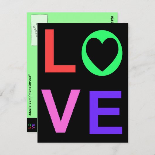 Liebe Postkarte (Vorne/Hinten)